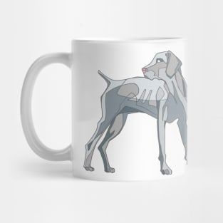 Hand drawn Weimaraner dog vector illustration Mug